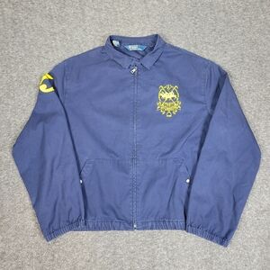Vintage 90s Polo Ralph Lauren Jacket XXL Navy Crest Embroidered PRL NYC